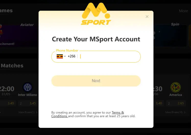 MSport Registration Uganda – Start Playing Today